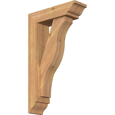 Funston Traditional Smooth Bracket W/ Offset Brace, Western Red Cedar, 5 1/2W X 18D X 30H